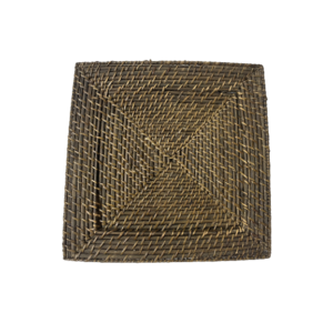 PLATO BASE CUADRADO RATAN