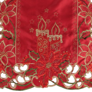 CAMINO NAVIDENO ROJO VELAS